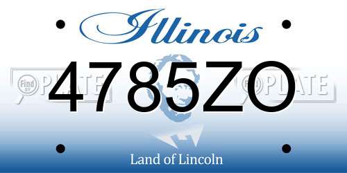 4785ZO Illinois License Plate