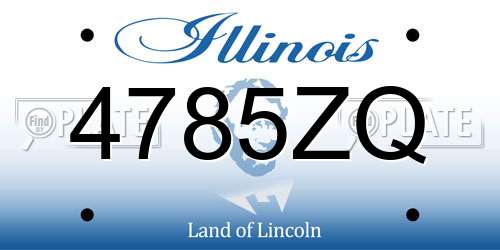 4785ZQ Illinois License Plate