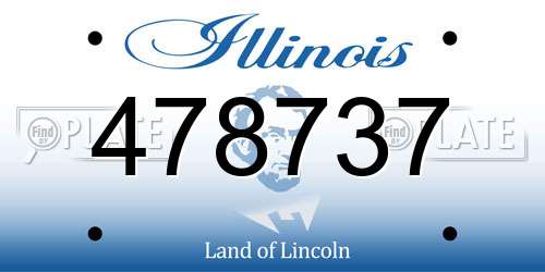 478737 Illinois License Plate
