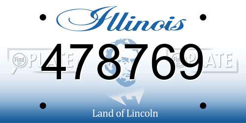 478769 Illinois License Plate