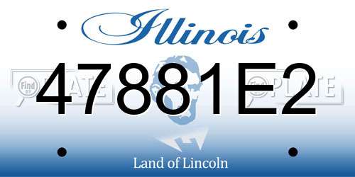 47881E2 Illinois License Plate