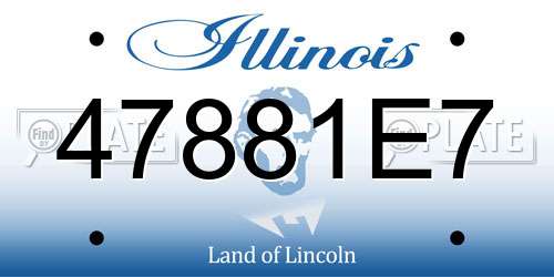47881E7 Illinois License Plate