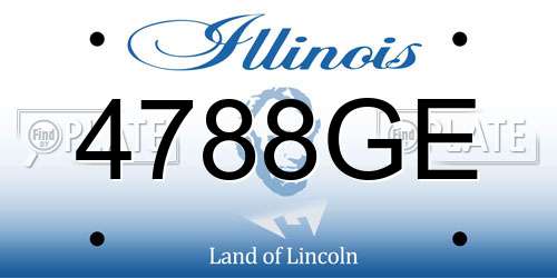 4788GE Illinois License Plate