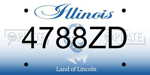 4788ZD Illinois License Plate