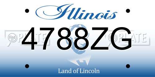 4788ZG Illinois License Plate