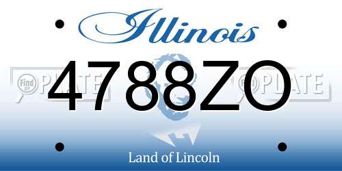 4788ZO Illinois License Plate