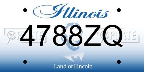 4788ZQ Illinois License Plate