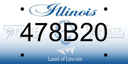 478B20 Illinois License Plate