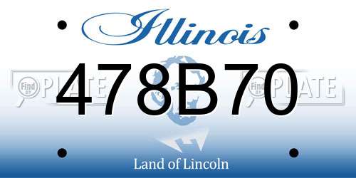 478B70 Illinois License Plate