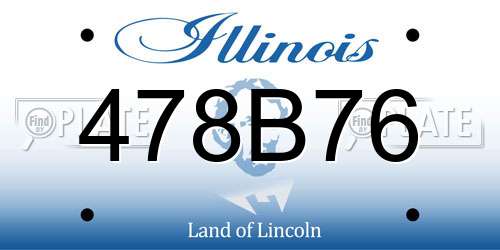 478B76 Illinois License Plate