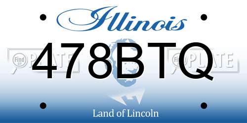 478BTQ Illinois License Plate
