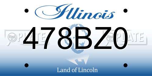478BZ0 Illinois License Plate