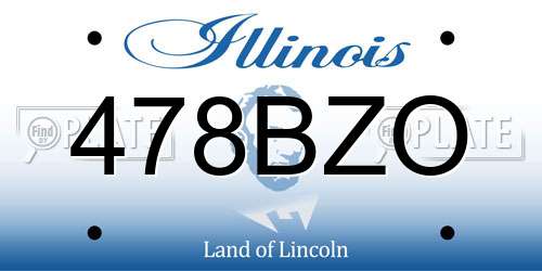 478BZO Illinois License Plate