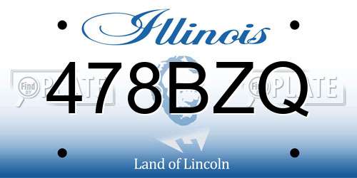 478BZQ Illinois License Plate