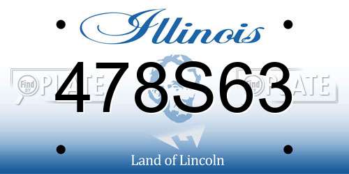 478S63 Illinois License Plate
