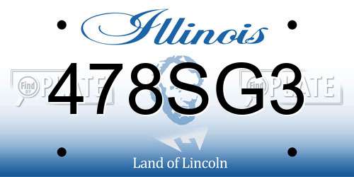 478SG3 Illinois License Plate