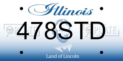 478STD Illinois License Plate