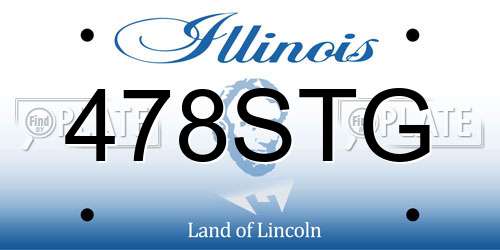 478STG Illinois License Plate