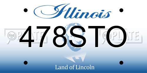 478STO Illinois License Plate