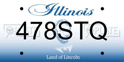 478STQ Illinois License Plate