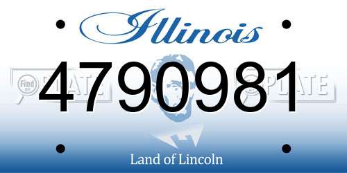 4790981 Illinois License Plate