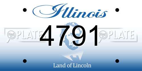 4791 Illinois License Plate