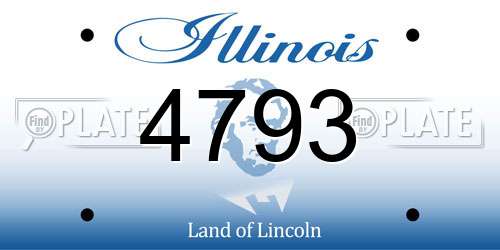 4793 Illinois License Plate