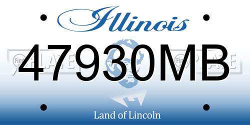 47930MB Illinois License Plate