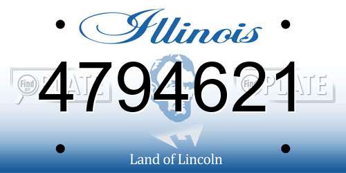4794621 Illinois License Plate