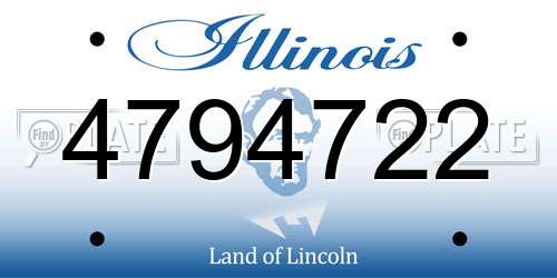 4794722 Illinois License Plate