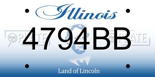 4794BB Illinois License Plate