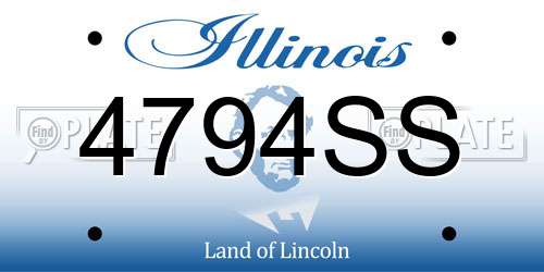 4794SS Illinois License Plate