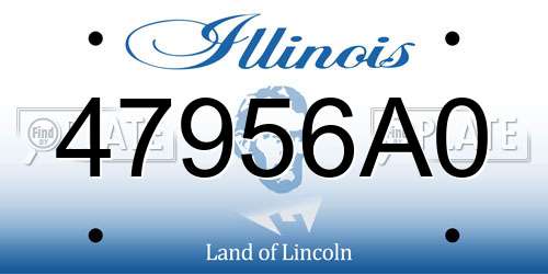 47956A0 Illinois License Plate