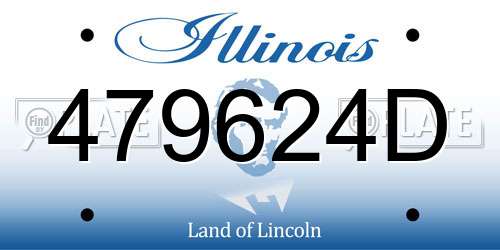 479624D Illinois License Plate
