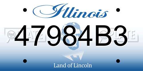 47984B3 Illinois License Plate