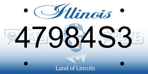 47984S3 Illinois License Plate