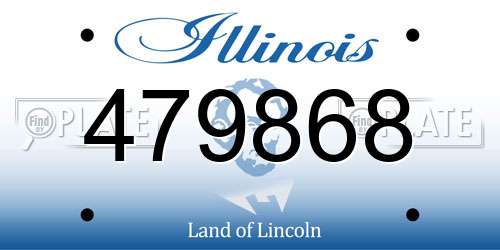 479868 Illinois License Plate