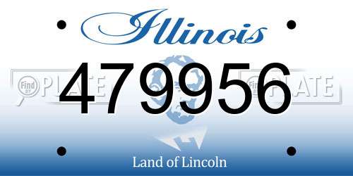 479956 Illinois License Plate