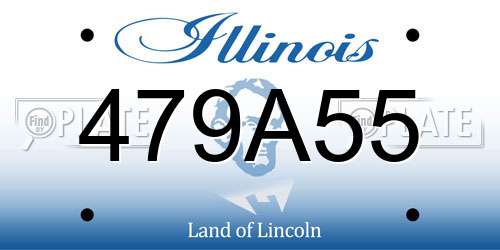 479A55 Illinois License Plate