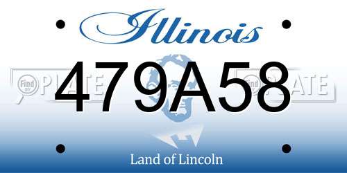 479A58 Illinois License Plate