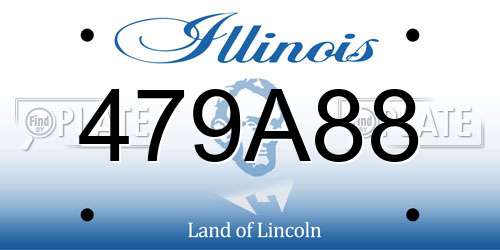479A88 Illinois License Plate