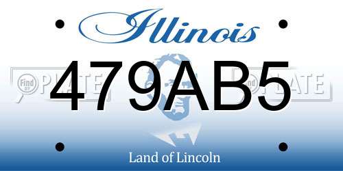 479AB5 Illinois License Plate
