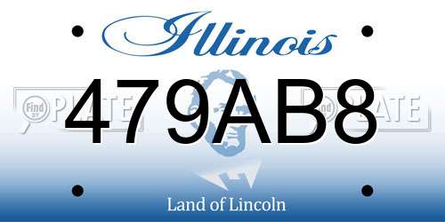 479AB8 Illinois License Plate