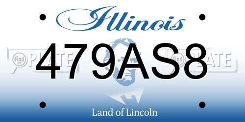 479AS8 Illinois License Plate