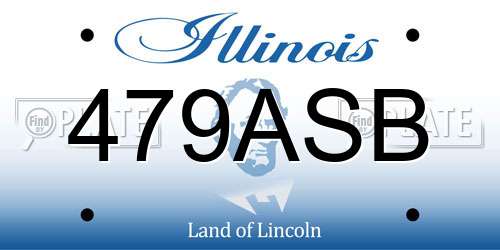 479ASB Illinois License Plate