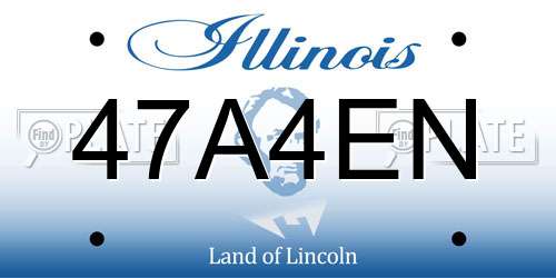 47A4EN Illinois License Plate