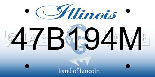47B194M Illinois License Plate