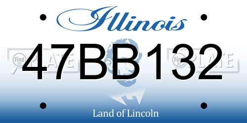 47BB132 Illinois License Plate