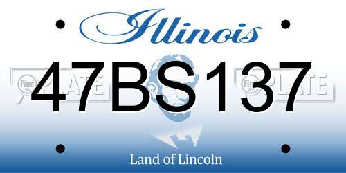 47BS137 Illinois License Plate