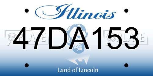 47DA153 Illinois License Plate